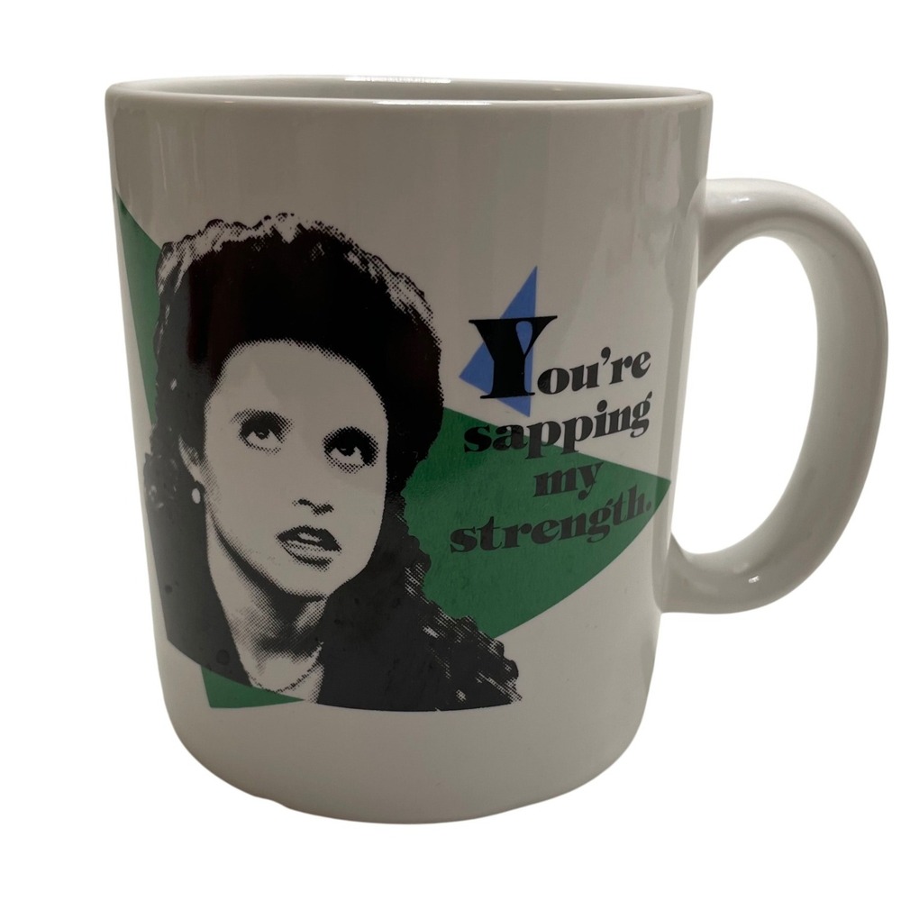 Vintage 1993 Seinfeld Elaine Quote Coffee Mug White Funny 90s Sitcom Pop Culture